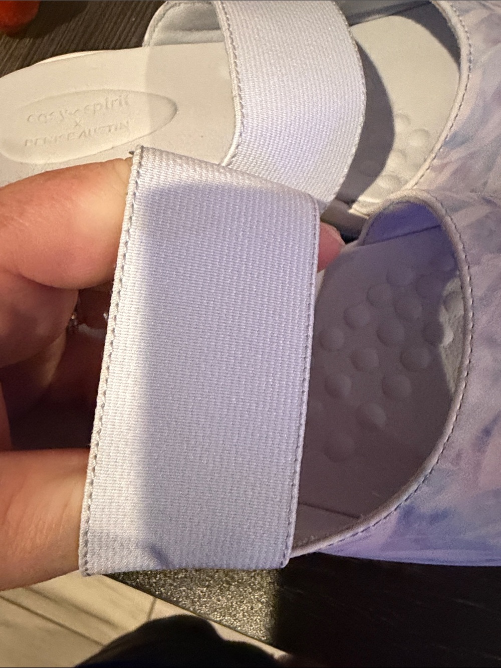 Easy Spirit X Denise Austin Slide Sandals with Pale Pastel Print - Picture 6 of 6